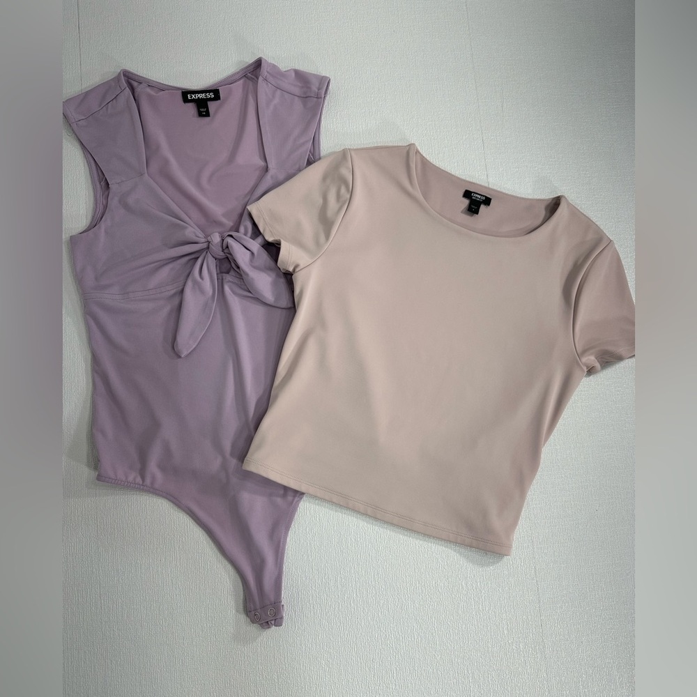 NWOT Express body suit and crop top bundle of 2 size XS, S
